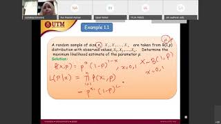 Example on Maximum Likelihood Estimations  (Bernoulli Distribution)