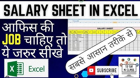 Salary Sheet Excel || TA,DA,HRA,OT,GROSS SALARY,PF,ESI,NET SALARY || EMPLOYEE SALARY SHEET