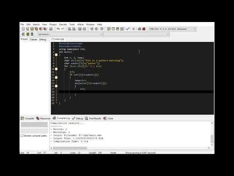 #070 Write C++ Program to Find Substring in String Pattern Matching
