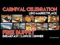 Carnival celebration   free buffet at lido marketplace  food  travel by marie
