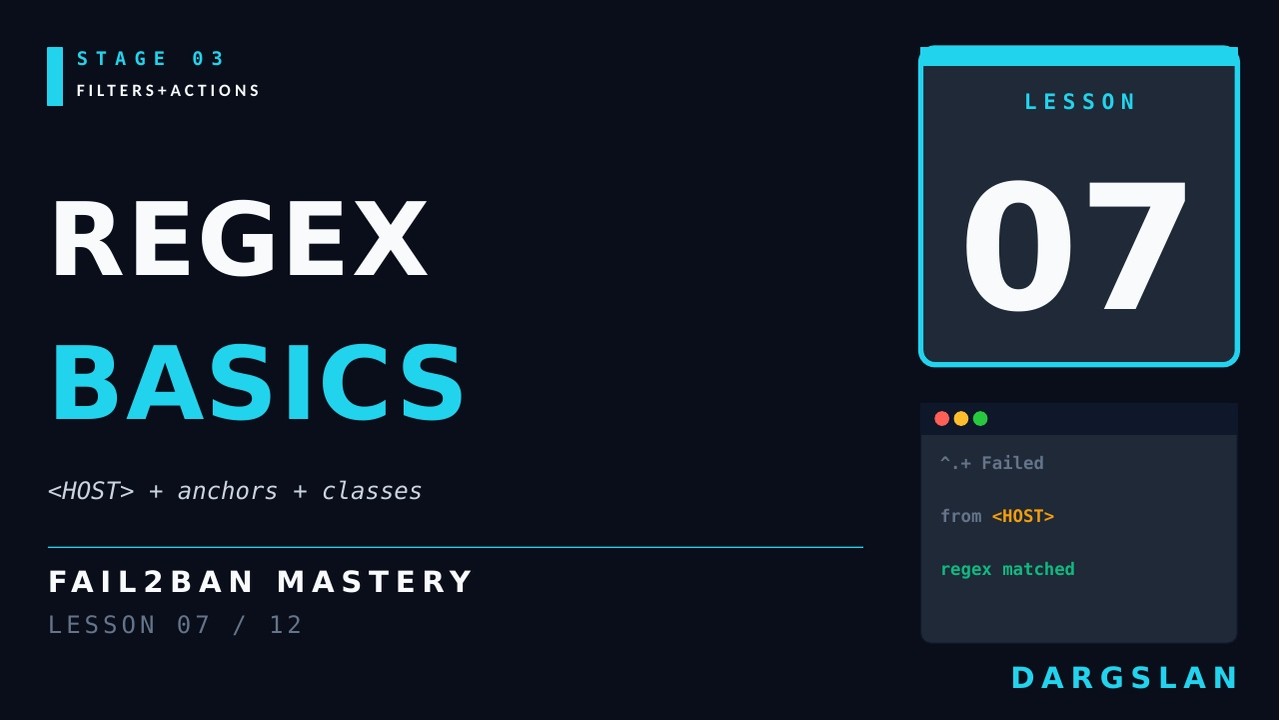 Master Fail2ban Filters with Regex: Lesson 7 of 13
