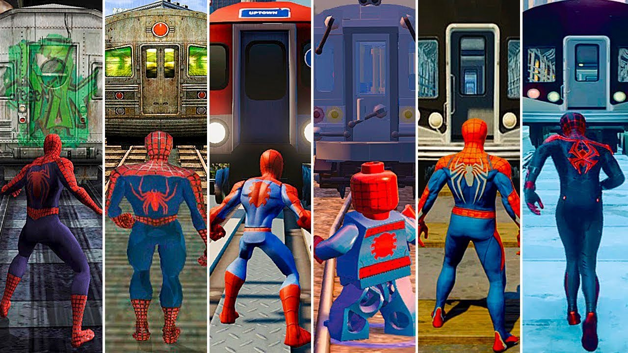 Evolution of Spiderman Vs Train Damage in Spider-Man Games 2002 - 2022