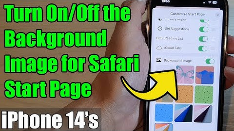 iPhone 14/14 Pro Max: How to Turn On/Off the Background Image for Safari Start Page