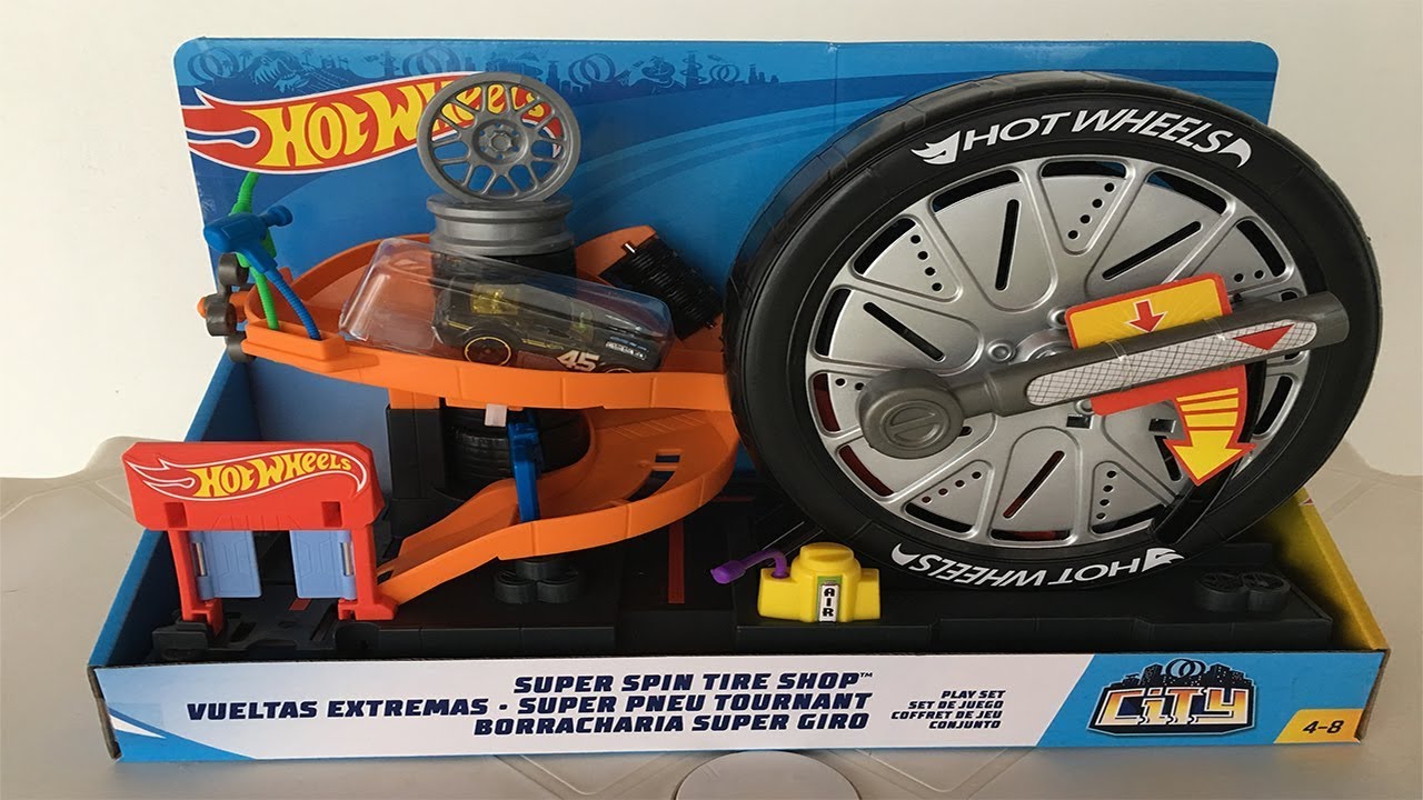 Pista De Carrinhos Hot Wheels City Super Loja De Pneus Novo em