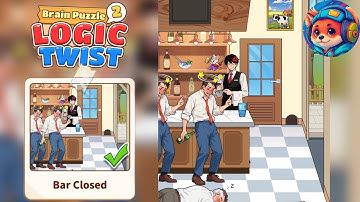 Brain Puzzle 2: Logic Twist Level 14 BAR CLOSED | Walkthrough & Solution Mobile 