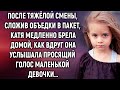 Катя медленно брела домой, как вдруг она услышала…