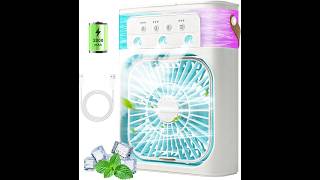 Portable Air Conditioners, 2000mAh Rechargeable Mini Air Cooler Fans, 500ML Personal Portable