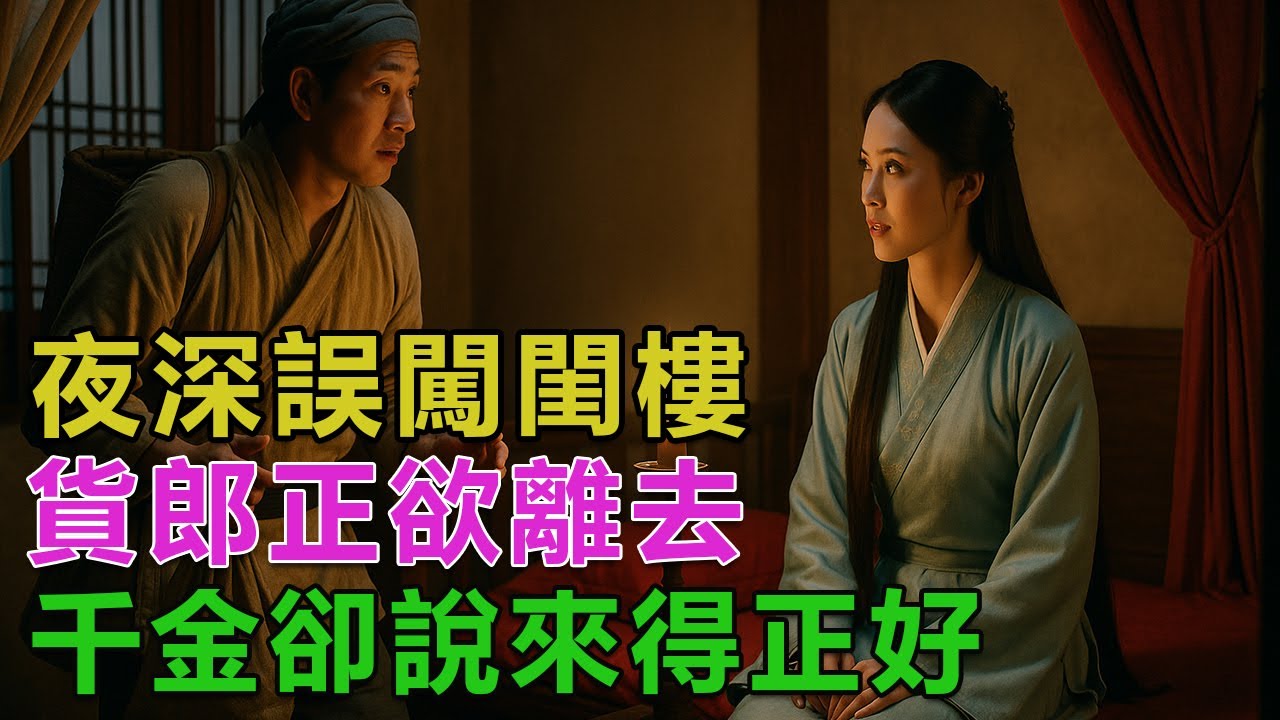 民間故事：夜深誤闖閨樓，貨郎正欲離去，千金卻說來得正好