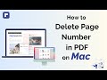 How to Delete Page Numbers in a PDF File on Mac | Wondershare PDFelement 8