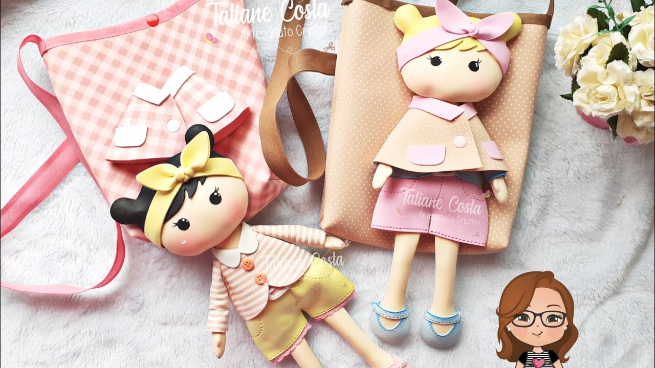 live editada : Boneca  Tilda na bolsa.