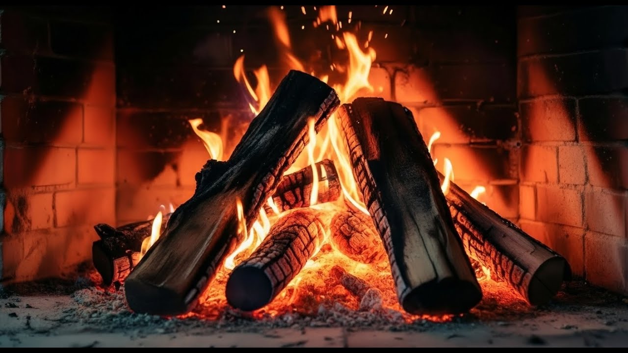 Cozy Fireplace 4K with Crackling Fire Sounds 🔥 Deep Sleep & Total Relaxation (8 Hours)