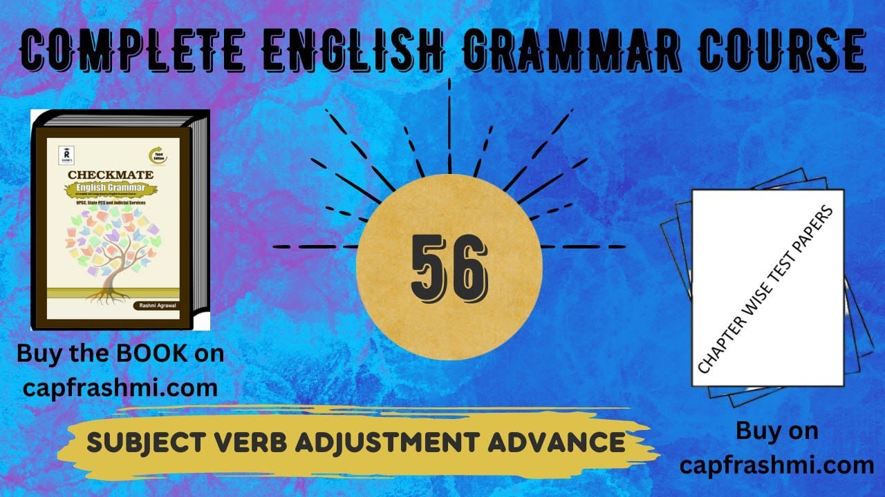 56. Subject verb adjustment advance || Checkmate English Grammar book ...