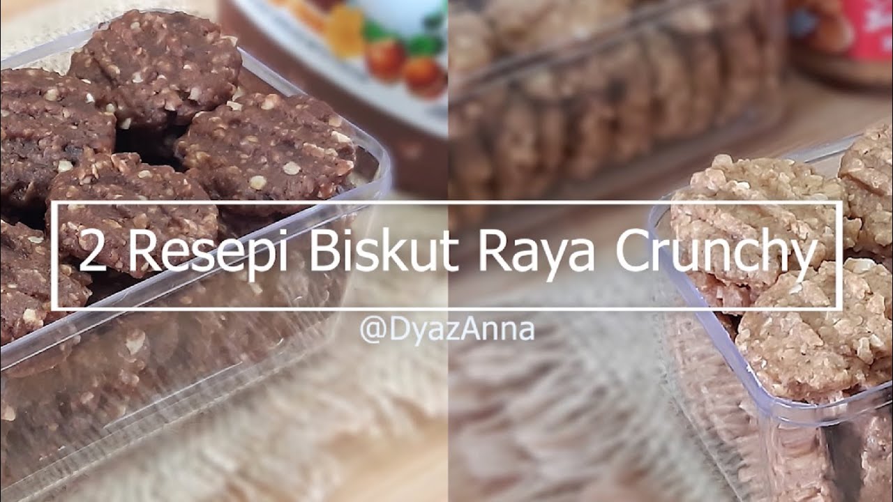 2 Resepi Biskut Raya Crunchy | Almond Biscoff Crunchys Cookies | Biskut Almond Coklat Chips Nutella