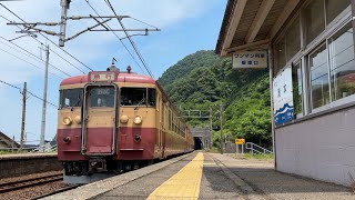 【413系+455系急行色】急行1号 浦本駅高速通過