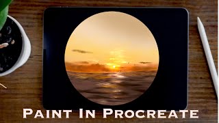 How to Draw Ocean in Procreate Tutorial | Paint with Basic Free Brushes | The ProArt