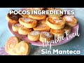 Palmeritas 🥨 con HOJALDRE CASERO FÁCIL | POCOS INGREDIENTES | se hacen RAPIDÍSIMO