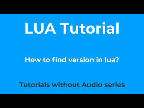 How to check if lua is installed 1