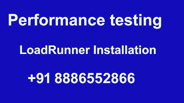 Performance Testing LoadRunner Installation +91 8886552866