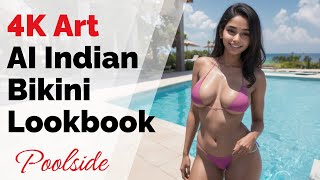 [4K Art] AI Indian Bikini Lookbook - Poolside