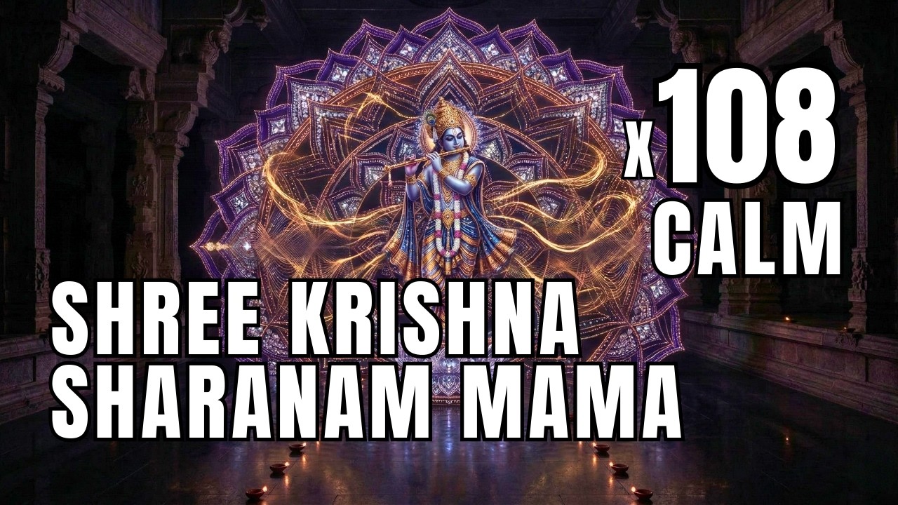Shree Krishna Sharanam Mama x108 Calm Naam Jaap | 108 Times | Deep Peace Loop | Aum Jagdish Govindji