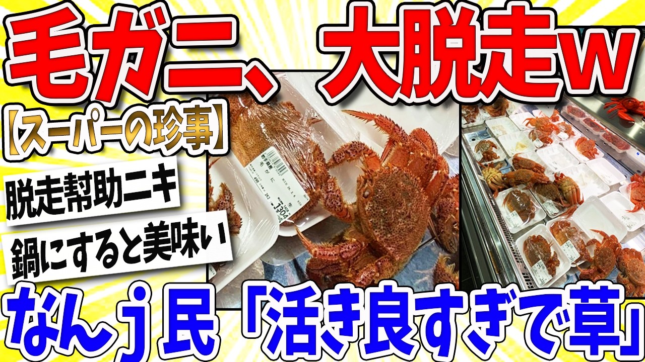【2ch面白いスレ】スーパーワイ、毛ガニに集団脱走されてしまうｗｗｗなんｊ民「カワヨ」