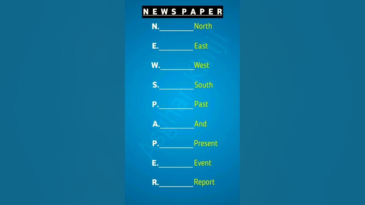 full-form-of-newspaper-knowledge-newspaper-youtube