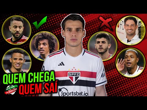 QUEM CHEGA E QUEM SAÍ DO SÃO PAULO EM 2024 | 11 JOGADORES DE SAÍDA |  12 REFORÇOS PARA 2024