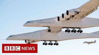 'World's largest plane' takes to the air - BBC News