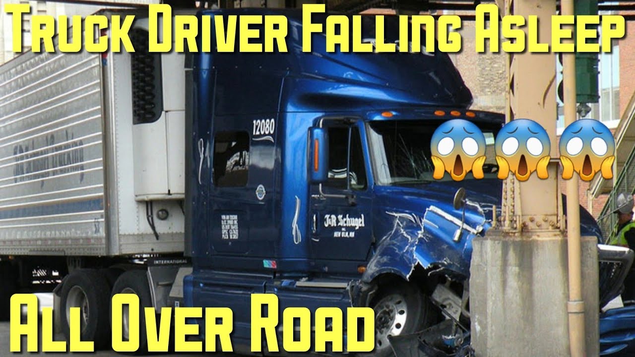 Semi Truck Driver Asleep at the Wheel!!!! YouTube