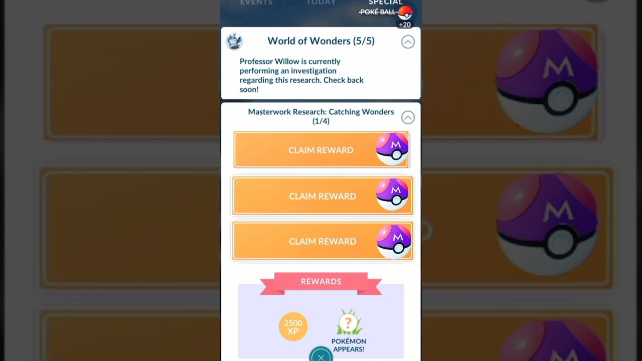 Masterwork Research: Catching Wonders first page claimed in 