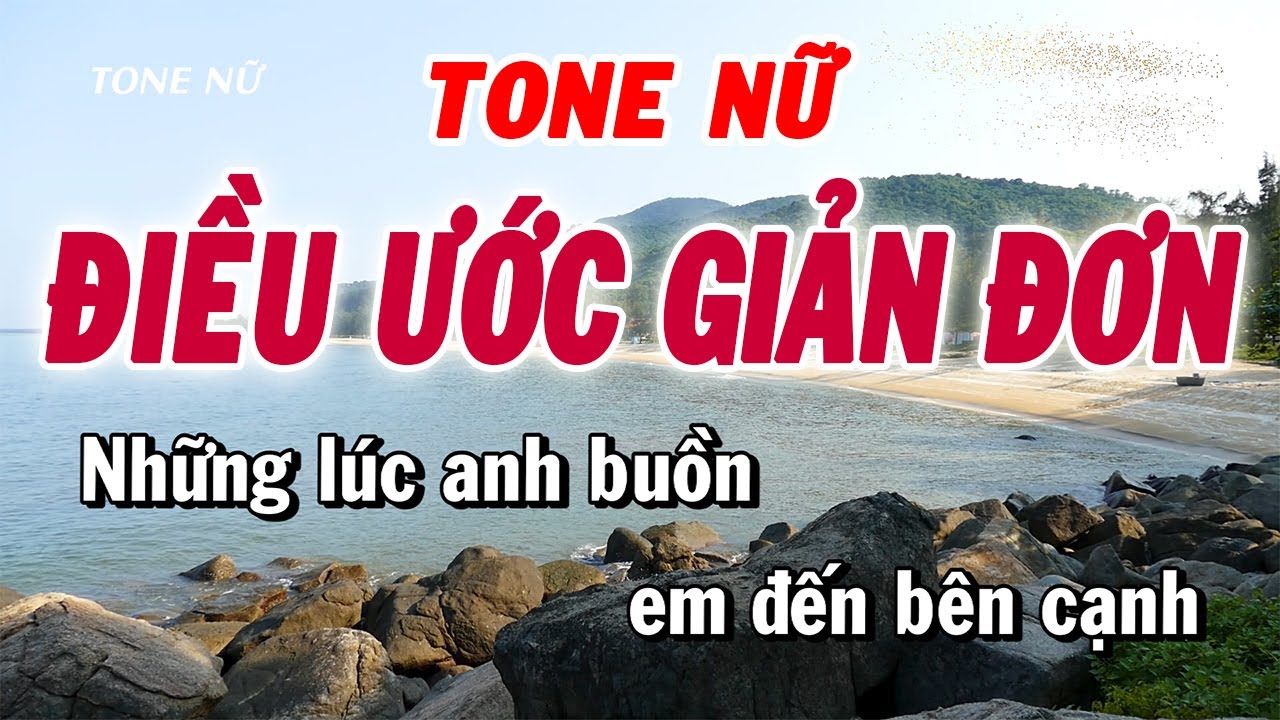 Karaoke Điều Ước Giản Đơn Tone Nữ | Huy Hoàng Karaoke