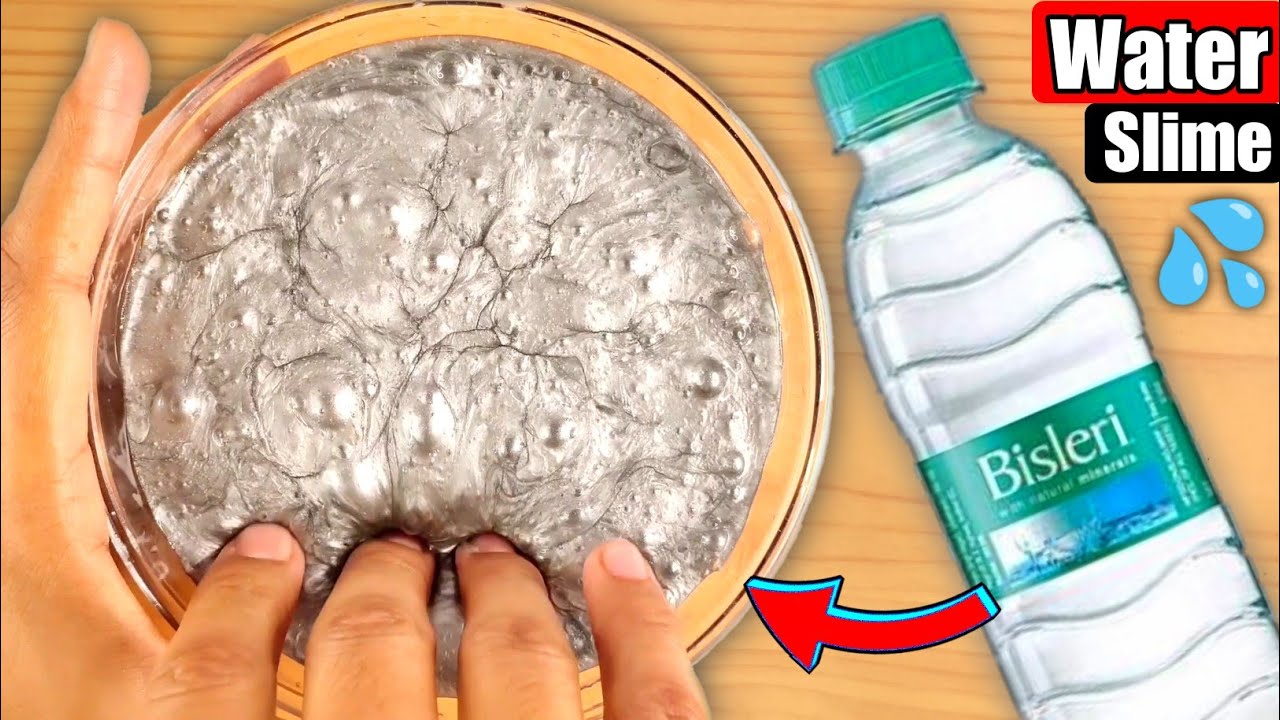 METALLIC WATER SLIME💦👅🎧 How to make Jiggly Water Slime with Fevigum