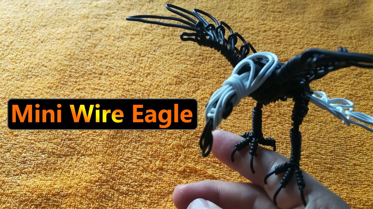 Look, I made a mini eagle with wires![wire handmade tutorial]