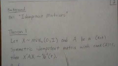 Distribution of Quadratic Forms (part 1)