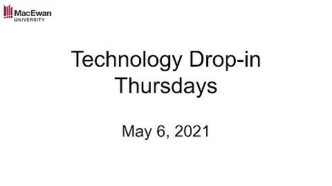 2021 04 06 Technology Drop in Thursdays