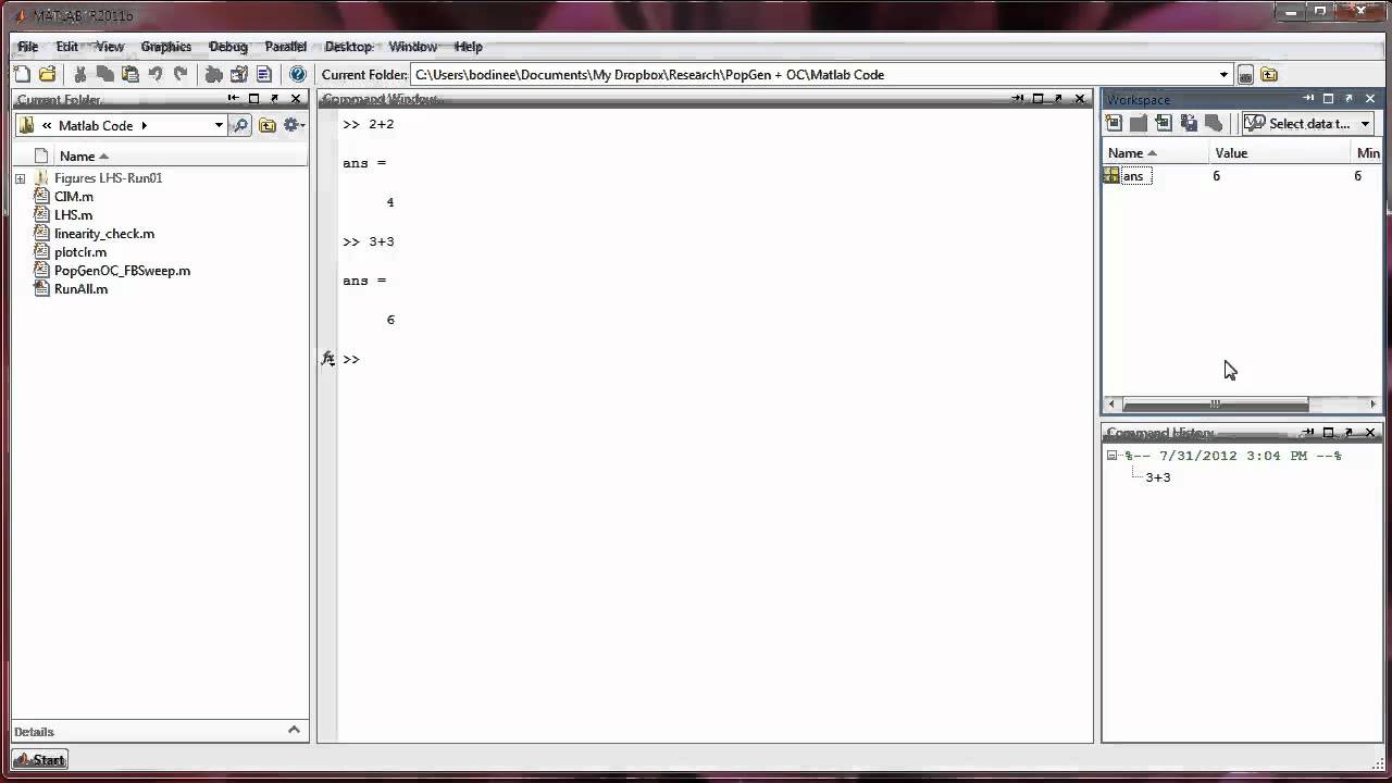 Getting Started with Matlab 01 - Subwindows - YouTube