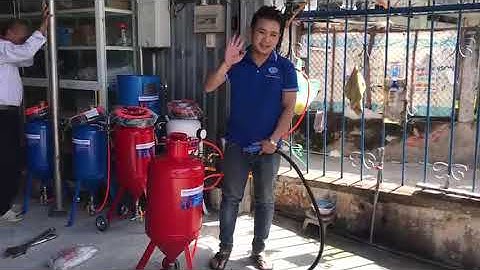 Máy phun bi phun cát tự động - review