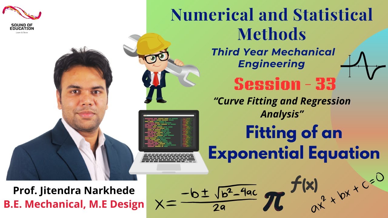 Curve Fitting and Regression Analysis | Fitting of Exponential Equation ...