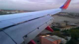 Southwest landing at Chicago Midway from San Diego Boeing 737 May 2010