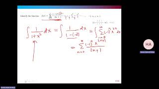 Section 9.9 Representations of Functions by Power Series M102 T232 YouTube Part II