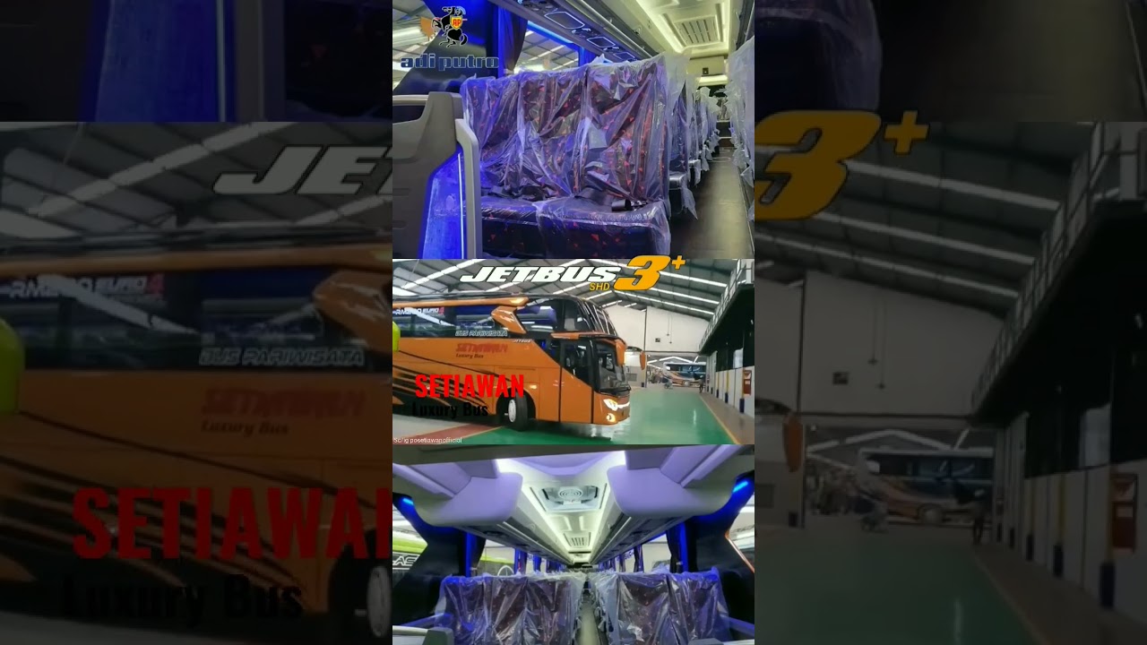 Bus SETIAWAN terbaru Hino RM 280 ABS rilis dari karoseri Adi Putro