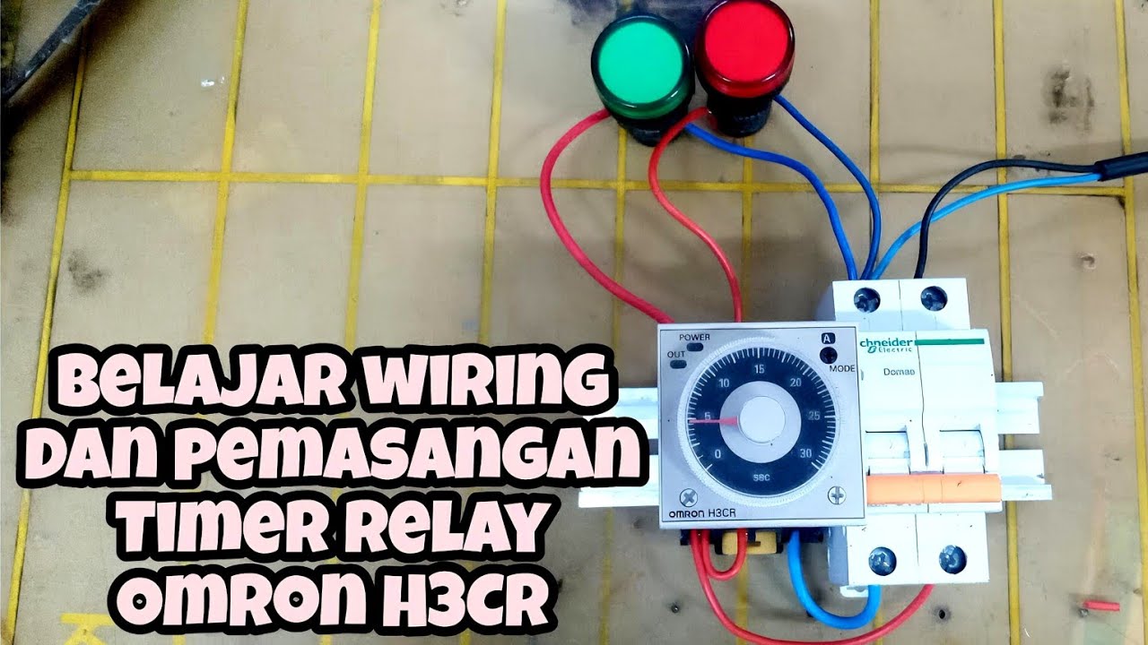 Timer OMRON H3CRA8 Time Delay Relays Wiring Diagram ( cara