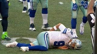 Tony Romo gives Cowboys fans a scare with back injury on first series