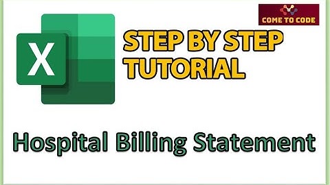 How to make hospital billing Statement Sheet in Microsoft Excel | Hospital Billing Sheet | #Excel