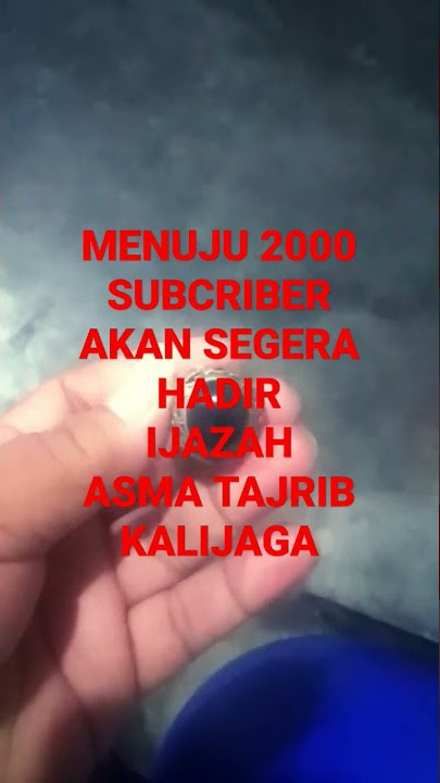 IJAZAH ASMA TAJRIB KALIJAGA