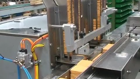 Biscuits packaging - Servoflex HFFS + Special automatic feeder (by Imanpack)