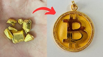 Process Of Making GOLD TO BITCOIN  #bitcoin #fashion #gold || The Goldsmith Satish