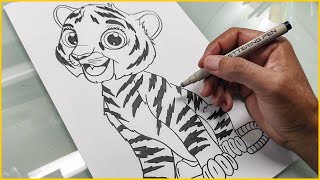 رسم نمر كيوت