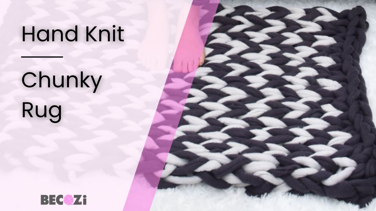 Hand Knit a Chunky Rug