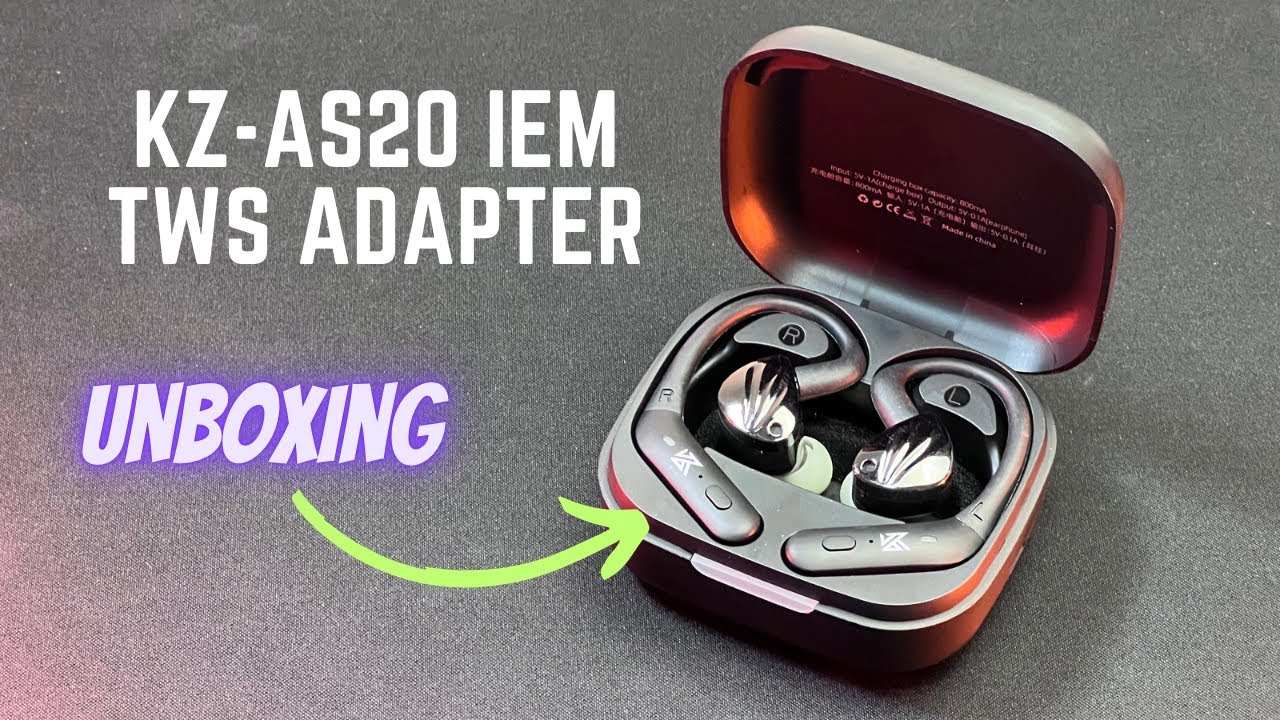 KZAZ20 True Wireless IEM Adapter Unboxing YouTube